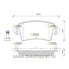 Hátsó fékbetét Renault Master 2.5 DCI 2001-től