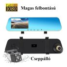 Menetrögzítőkamera Visszapillantó tükörbe épített DVR eseményrögzítő és tolatókamera