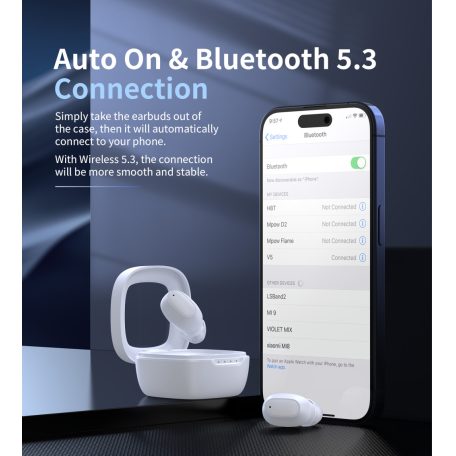 CHOETECH BH-T23 LUMINACUBE ENC TWS, FÜLHALLGATÓ