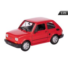 Makett autó, 01:21 PRL Fiat 126p piros.