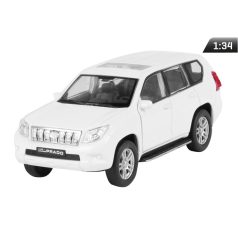 Makett autó, 01:34, ToyotLand Cruiser Prado, fehér.