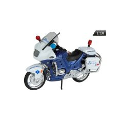   Makett autó, 01:18 BMW R1100RT Rendőrség sötétkék-fehér változat.
