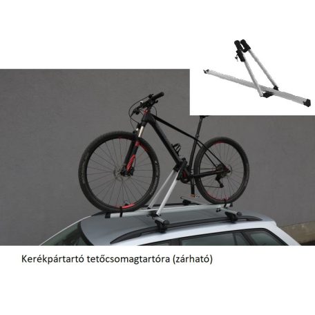 Kerékpártartó tetőcsomagtartóra (zárható)