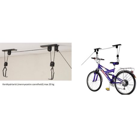 Kerékpártartó (mennyezetre szerelhető) max 20 kg