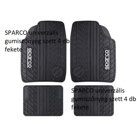 SPARCO univerzális gumiszőnyeg szett 4 db fekete