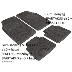 Gumiszőnyeg SPARTAKUS első + hátsó FEKETE