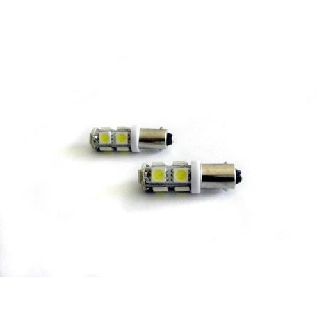 LED dióda BA9S foglalathoz, bajonett záras LED, fehér, párban