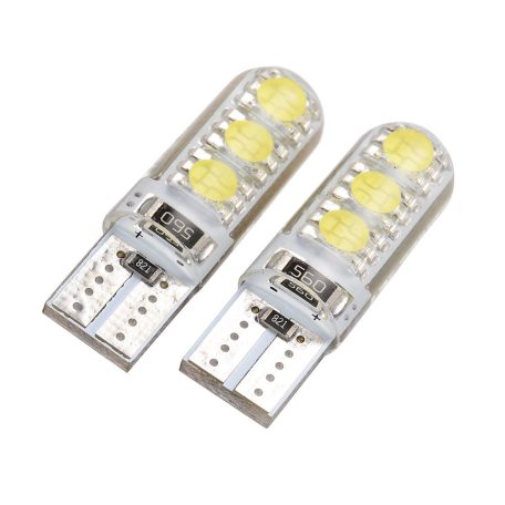 LED dióda T10 foglalathoz, fehér fényű, LED helyzetjelző, 12V, párban