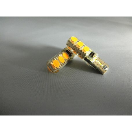 LED dióda T10 foglalathoz, sárga fényű, LED helyzetjelző, 12V, párban