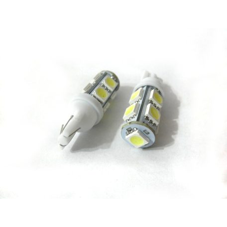 LED dióda T10 foglalathoz, fehér fényű, LED helyzetjelző,12V, párban 37 mm teljes hossz