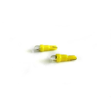  LED dióda T5 Műszerfal LED, 12V, sárga, párban