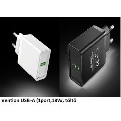 Vention USB-A (1port,18W) , töltő