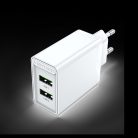 Vention USB-A+A (2port, 18W/18W,fehér), töltő