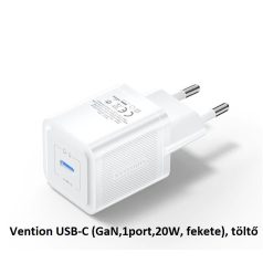 Vention USB-C (GaN,1port,20W, fekete), töltő