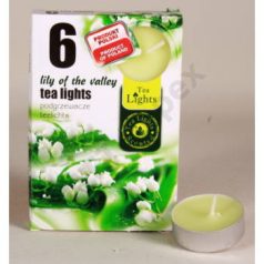   GYÖNGYVIRÁG Teamécses illatgyertya A6 6db-os (LILY OF THE VALLEY)