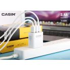 FAST CHARGER 3 USB intelligens töltő, 3.4A, mobiltelefon töltő, töltő