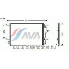 Audi A4 Légkondihűtő 03.1-ig (OE 8E0.260.403 A/B 2001-