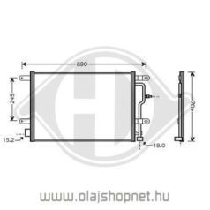 Audi A4 Légkondihűtő 03.2-töl (OE 8E0.260.403 D) 2001-