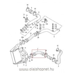 Intercooler cső Turbócső