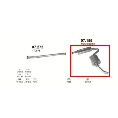   Kipufogódob, rendszer, Citroen Jumper/Fiat Ducato/Peugeoz Boxer 1.9/2.5, 1994-2002