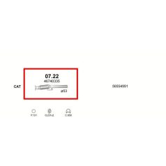   Kipufogódob, középső, Fiat Bravo, Brava, 1.6, 1998-2001.01