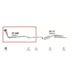 Kipufogó Y Fiat Uno 1.1/1.3 5a 82-92