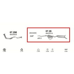   Kipufogódob, hátsó, Fiat Bravo, Brava, Hatchback, 1.4, 1995-1998.11