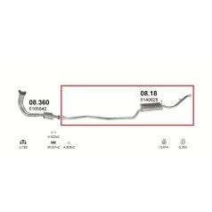 Kipufogó dob Ford Fiesta 1.0/1.1 hátsó 83-