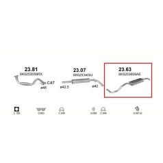 Kipufogódob, hátsó, Seat Cordoba, 1.0-1.9, 1997-2002.10