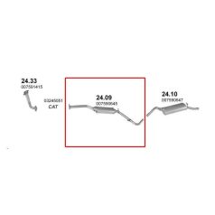 Kipufogódob, közép, Skoda Felicia, 1.3, 1994-1998.11
