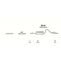   Kipufogódob, hátsó, Suzuki Grand Vitara, 2.0-2.5, 1998-2005.09