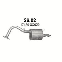 Kipufogódob, hátsó, Toyota Yaris, 1.0, 2005-2012.12