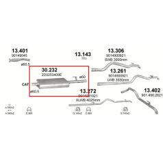  Kipufogódob, hátsó, VW LT, Mercedes Sprinter, 2.5-2.9, 1995-2006.08