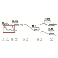 kipufogó Y VW.Transp. T4 1.8-2.0 90-95