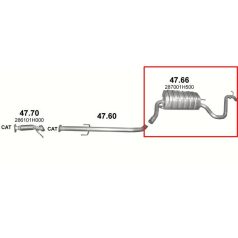   Kipufogó, hátsó, Kia Cee'd Hatchback, 1.6-2.0, 2006-2009.07