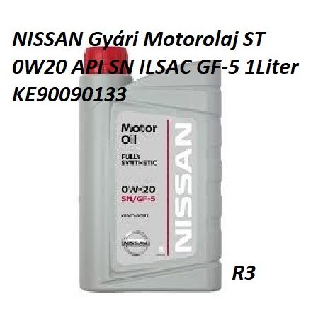 NISSAN Gyári Motorolaj ST 0W20 API SN ILSAC GF-5 1Liter KE90090133