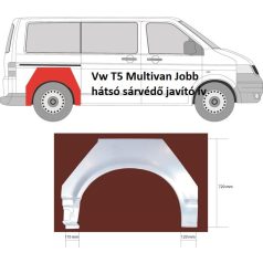 Vw T5 Multivan Jobb hátsó sárvédő javító ív
