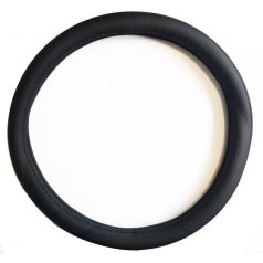 Bőrhatású szellőző kormányvédő fekete 