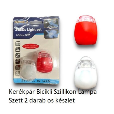 Kerékpár Bicikli Szillikon Lámpa Szett 2 darab os készlet
