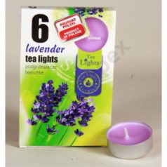 LEVENDULA Teamécses illatgyertya A6 6db-os
