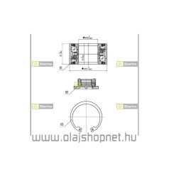   Első kerékcsapágy (nem ABS-el szerelt járművekhez)Ford Fiesta 1.3 2001-től