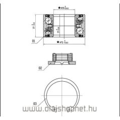   Első kerékcsapágy ABS-el szerelt járművekhez Ford Fiesta 1.3 2001-től