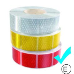 fényvisszaverő szalag kockas piros M-HR-3CRK