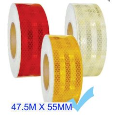   Fényvisszaverő szalag "E" jeles 45.7M - Sárga M-HT-3Y 55MM
