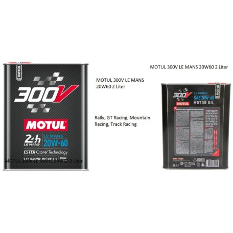 MOTUL 300V LE MANS 20W60 2 Liter