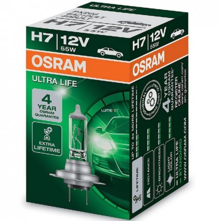 OSRAM ULTRA LIFE H7 12V 55W Ultra Life 3X Lifetime PX26d Dobozos 1db Osram 64210ULT