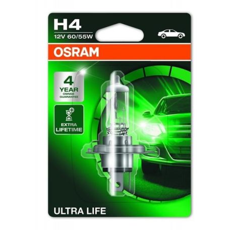 OSRAM ULTRA LIFE H4 12V 60/55W 1db 64193ULT-01B H4 60/55W 3 X ÉLETTARTAM