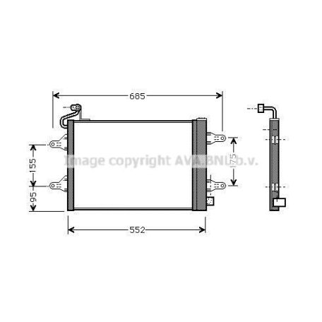 Skoda Fabia 1999- Klímhűtő 6Q0820411