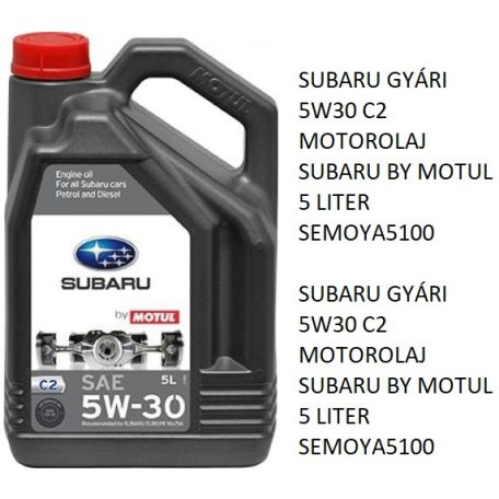 SUBARU GYÁRI 5W30 C2 MOTOROLAJ SUBARU BY MOTUL 5 LITER SEMOYA5100