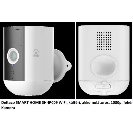 Deltaco SMART HOME SH-IPC09 WiFi, kültéri, akkumulátoros, 1080p, fehér Kamera